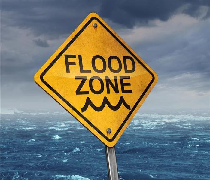 Image of a sign indicating "Flood Zone"